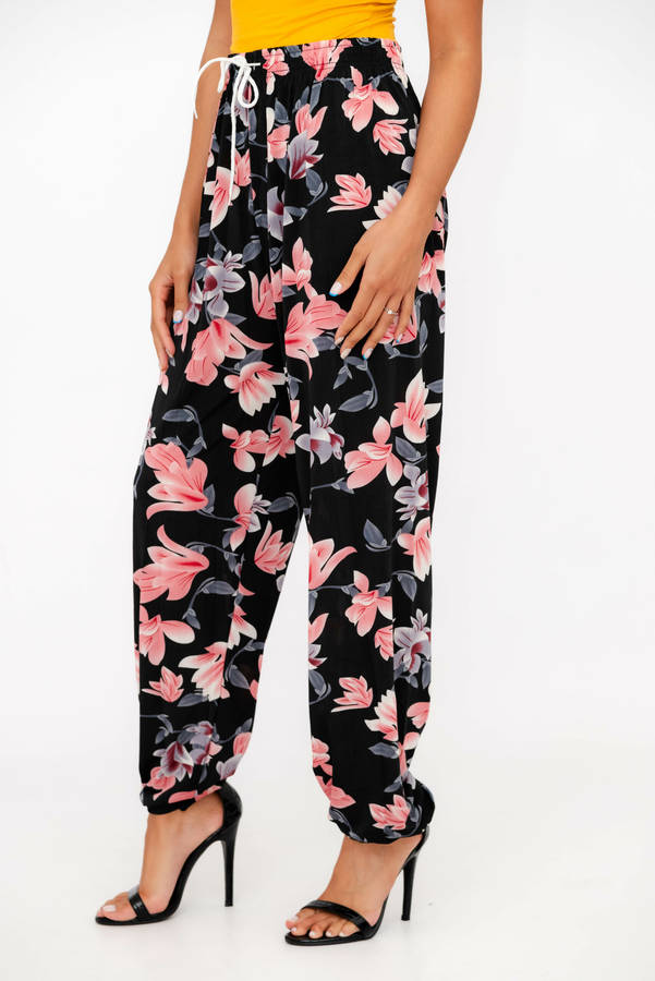 Casual Printed Harem Wide Leg Everyday Pants