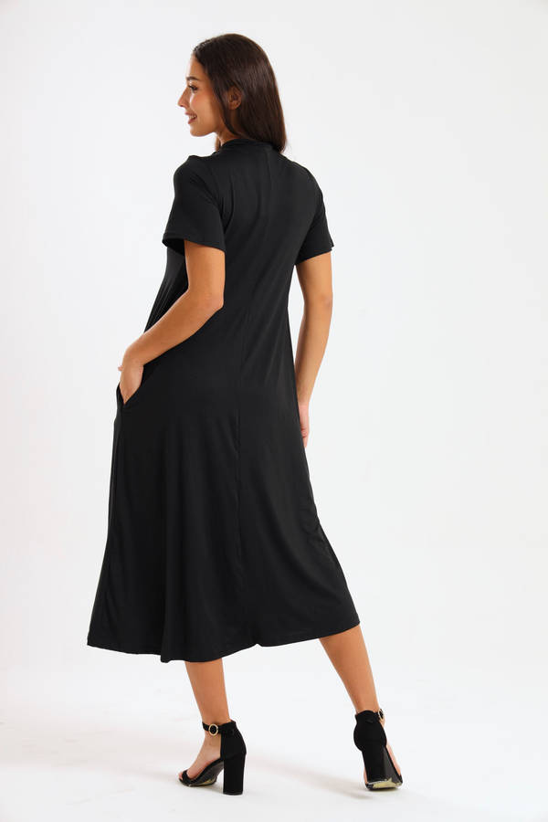 Pearson Short Sleeve Midaxi Summer Dress With Pockets