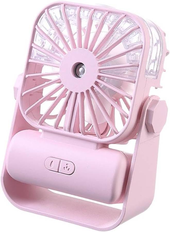 Rechargeable 360 Degree Rotatable Desk Mini Humidifier Handheld Mist Cooling Fan