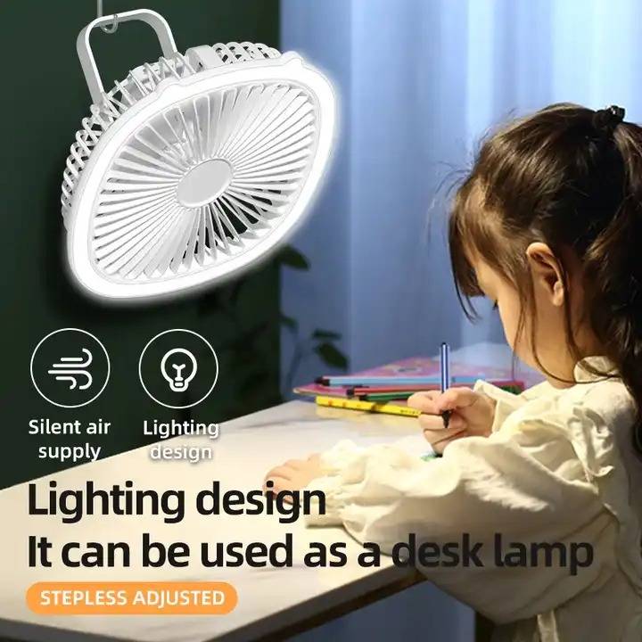 Rechargeable Desktop Nightlight Fan
