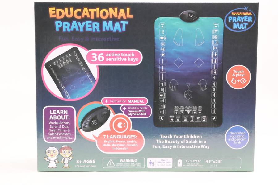 Smart Salah Mat Digital Interactive Educational Prayer Mat For Adults &amp; Kids 144cm x 75cm