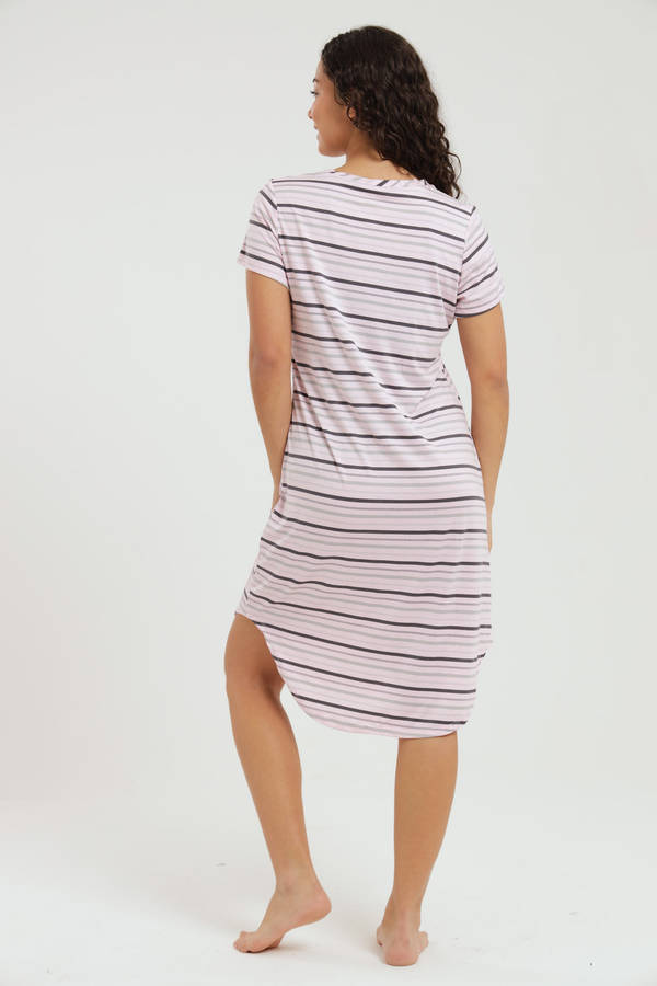 Ladies Short Sleeve Maxi Sleep Shirt