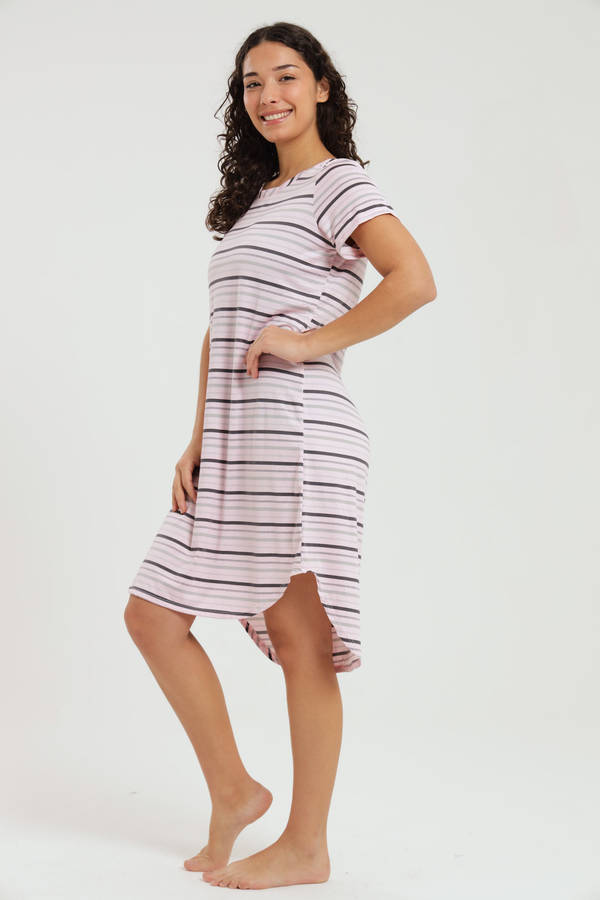 Ladies Short Sleeve Maxi Sleep Shirt