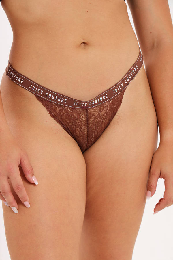 Juicy Couture Ladies 3 Pack Lace G-String Panties