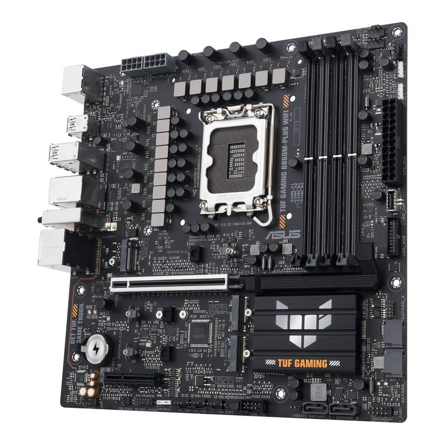 Asus TUF Gaming B860M-Plus Wi-Fi M-ATX Motherboard &#x2013; Intel LGA1851, DDR5, PCIe 5.0. Wi-Fi 7