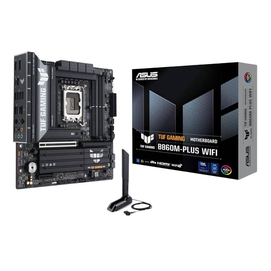 Asus TUF Gaming B860M-Plus Wi-Fi M-ATX Motherboard &#x2013; Intel LGA1851, DDR5, PCIe 5.0. Wi-Fi 7