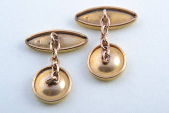 Gilt 1930's Cufflinks |  |