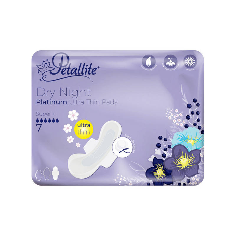 Petallite Platinum Night Ultra Thin Pads 7 Pack