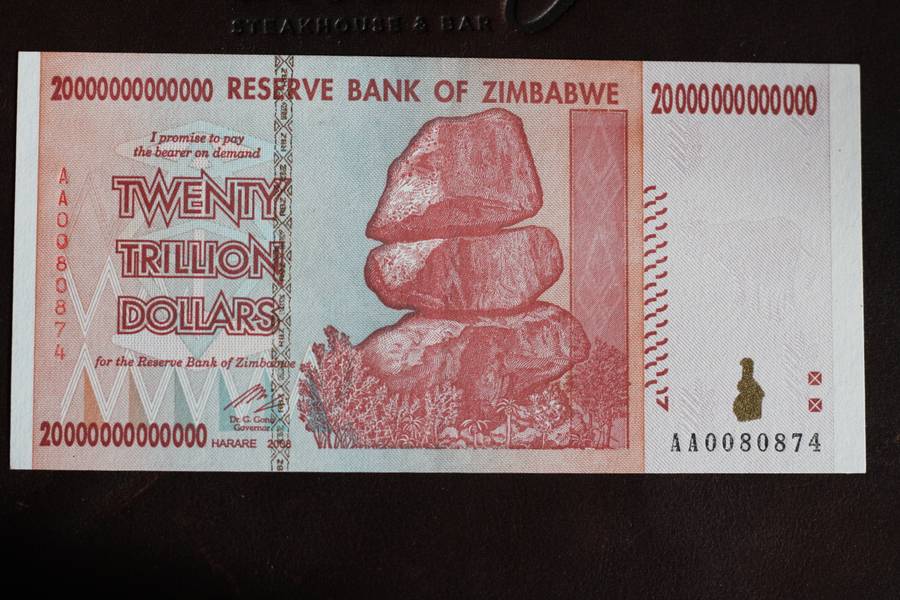 Zimbabwe *** $20 trillion *** Great unc
