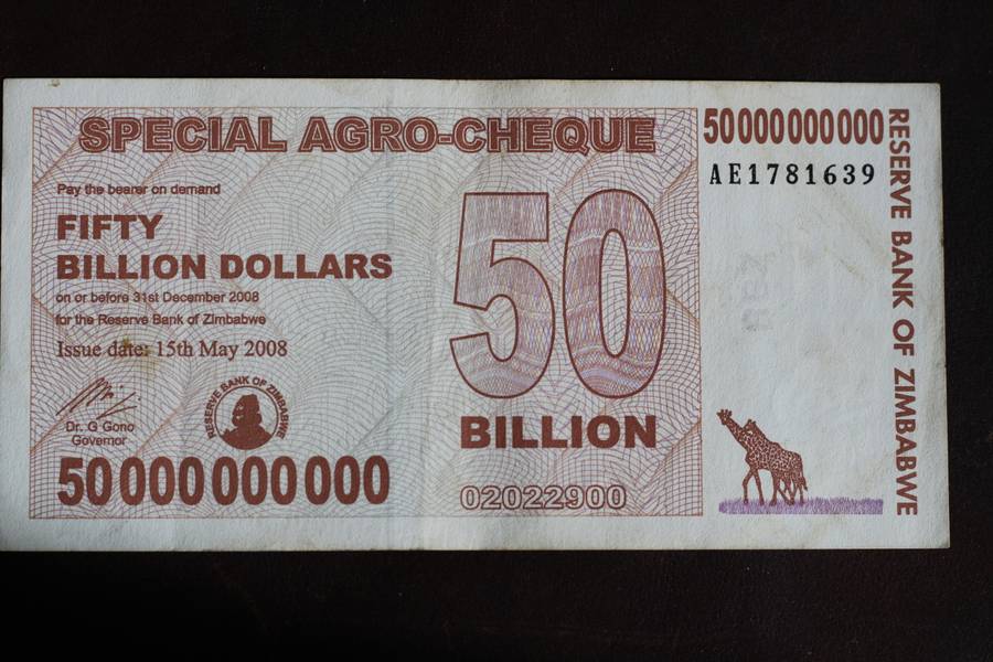 Zimbabwe Special Agro Cheque *** $50 billion *** Please grade from photos