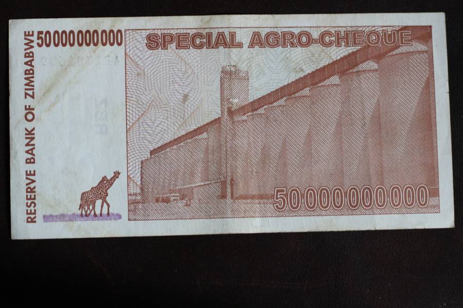 Zimbabwe Special Agro Cheque *** $50 billion *** Please grade from photos