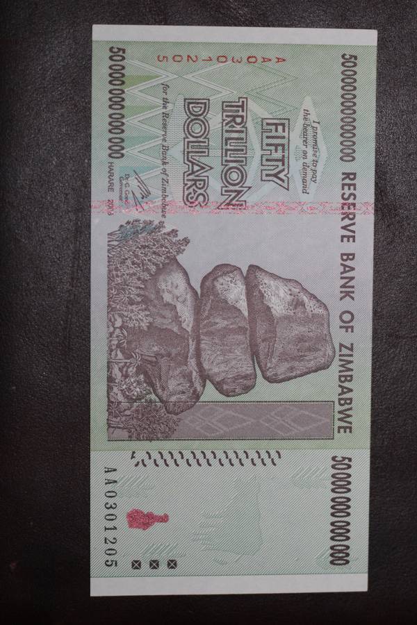 Zimbabwe *** $50 Trillion *** Please grade from photos
