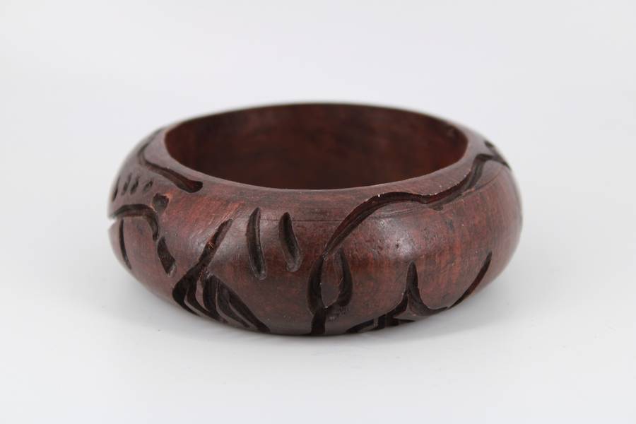 Hand-Carved Wooden Stand  Decorative Display Holder with Carved Details