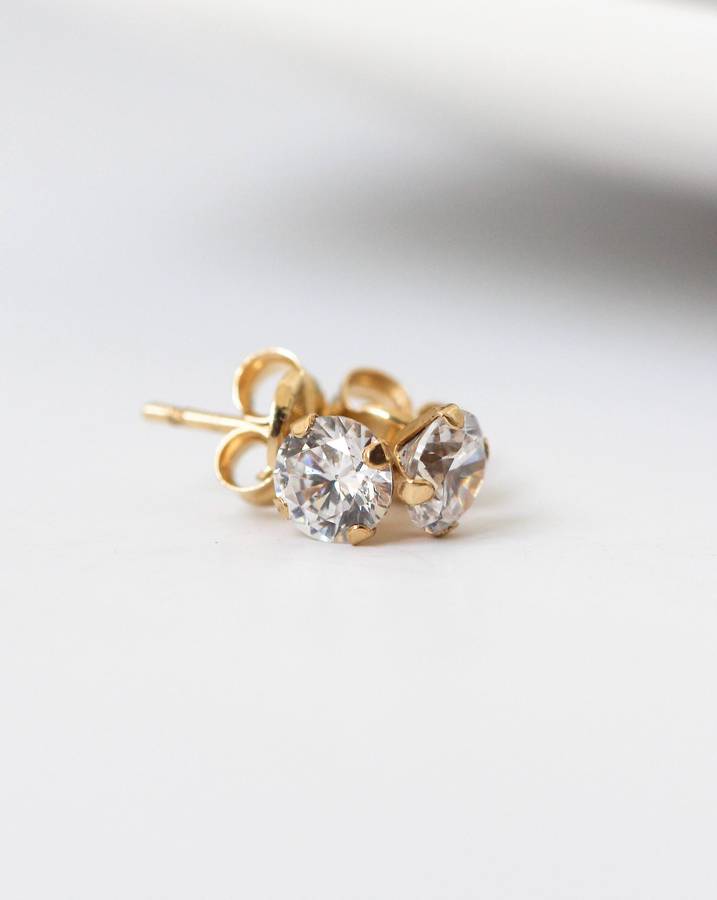 4mm Gold Studs - 9ct Gold