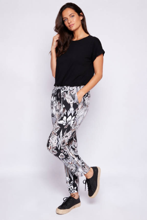 Orchid Blooms Pull-String Trousers