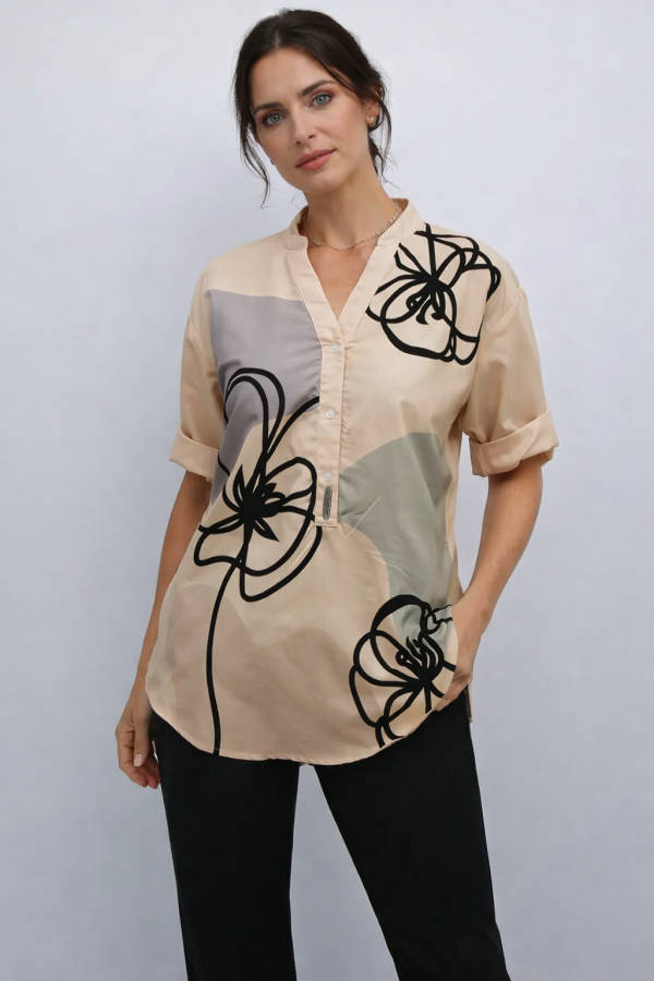 Blossoming Line Art Shirt