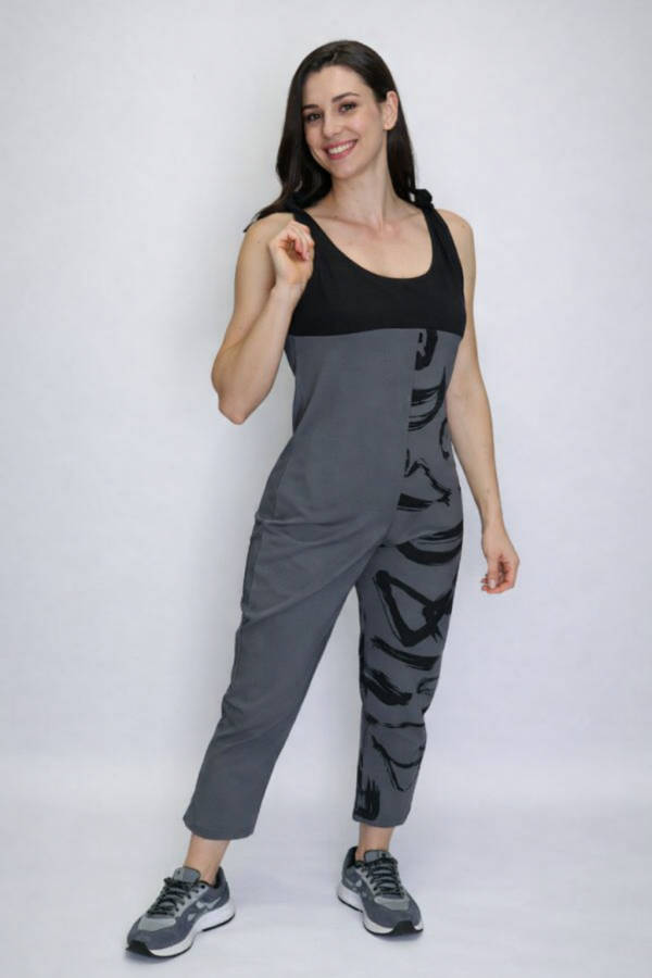 Black and Grey Jumpsuit