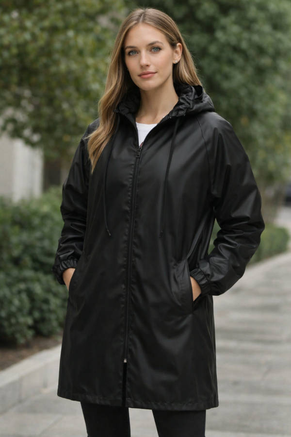 Basic Black Raincoat