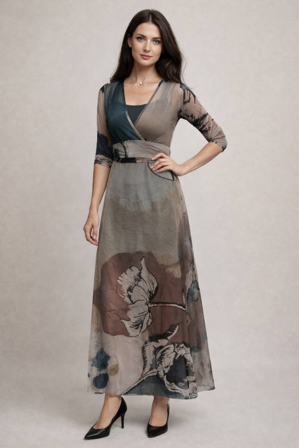 Floral Art Empire Dress
