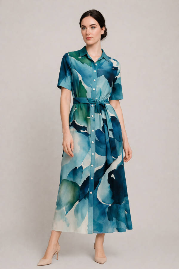 Oceanic Blooms Dress