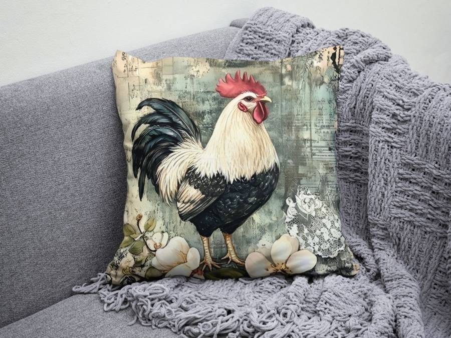 Rooster #2 Scatter Cushion