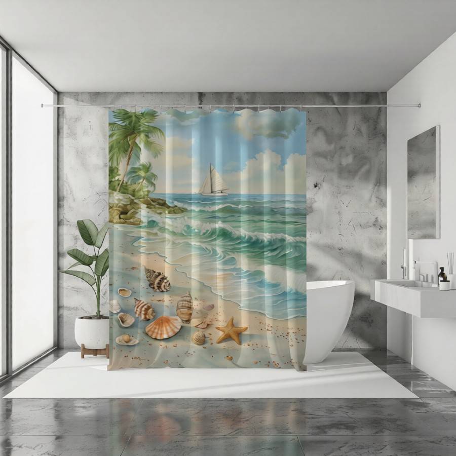 Sea Shore Shower Curtain