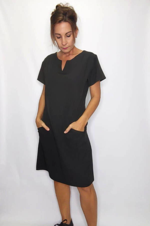 Black Pocket Dress - Small