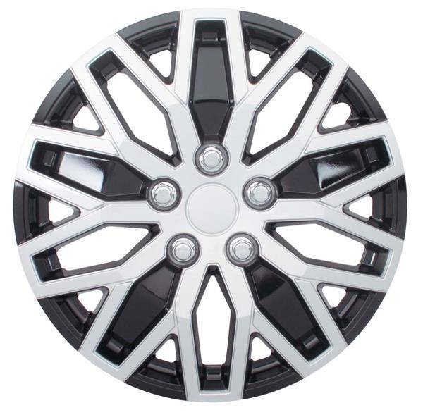 16" Silver / Ice Black Wheel Cover Set