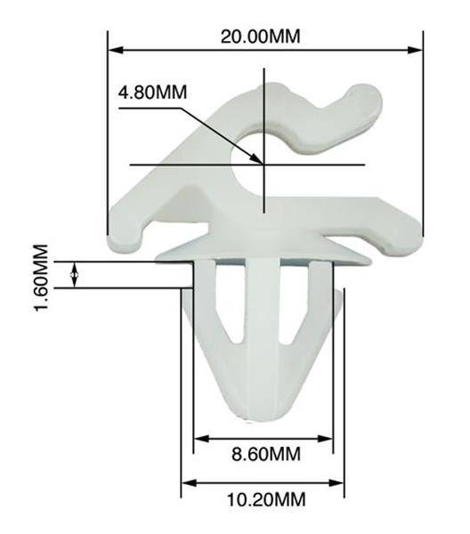 Panel Clips - Bonnet Catch - 10 Pieces