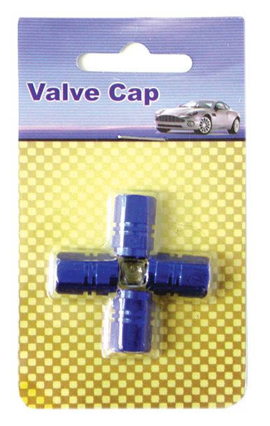 Valve Caps - Blue - 4 Piece