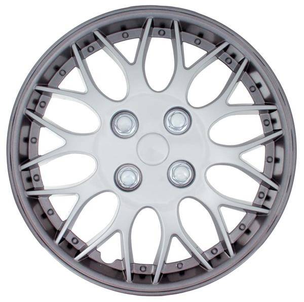 14" Gun Metal / Silver Wheel Cover Set