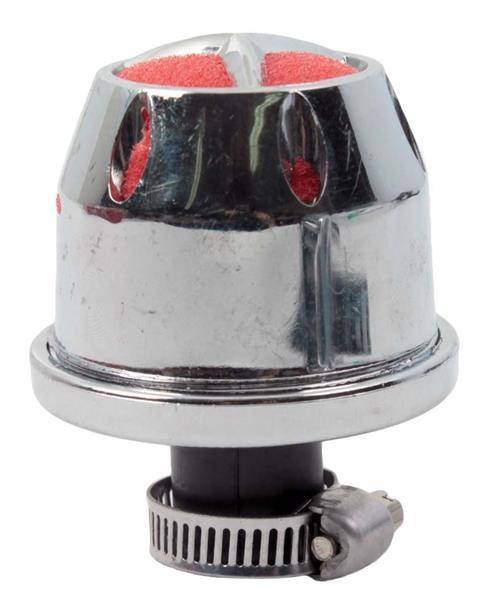 Air Filter Breather - 12mm - Chrome