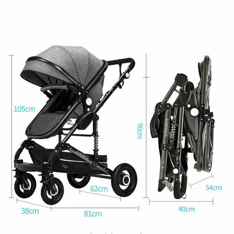 New*2020*3 in 1 baby stroller (grey)