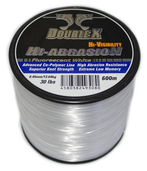 Double x Hi-Abrasion Fluorescent White 24LB 600M - Double X 0.15kg