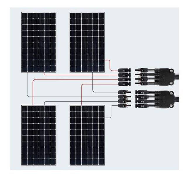 CL0380 MC4 - 4Y Solar Panel Branch Connector