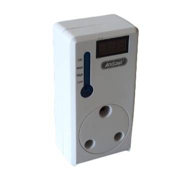 CL0578 - Electrical - Andowl Power Surge protector. Socket 3pin 15 Amp with Delay.