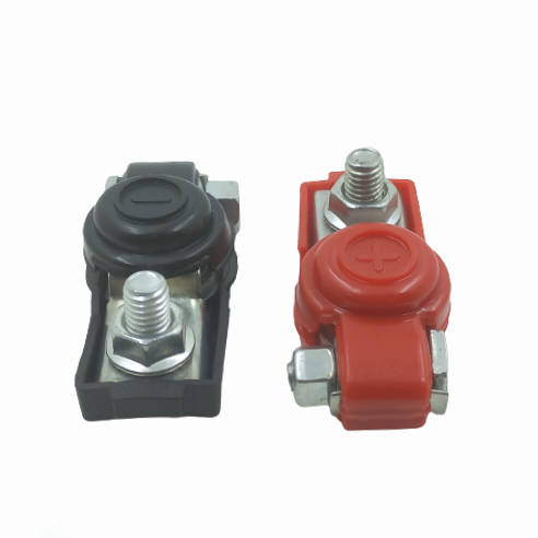 BZ125 - Auto  Battery Terminal  Clamp set -.Universal Fit With Covers.