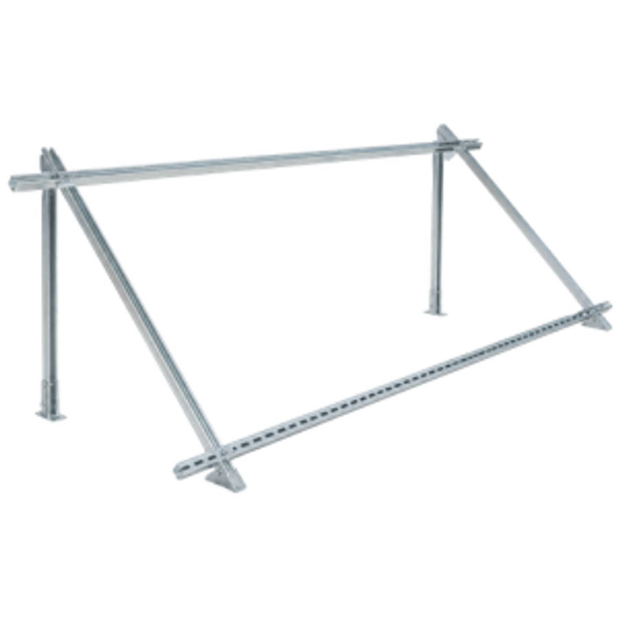 SN029C - PV Mounting Frame - Flat Roof  3 Panels  galvanised with Rails