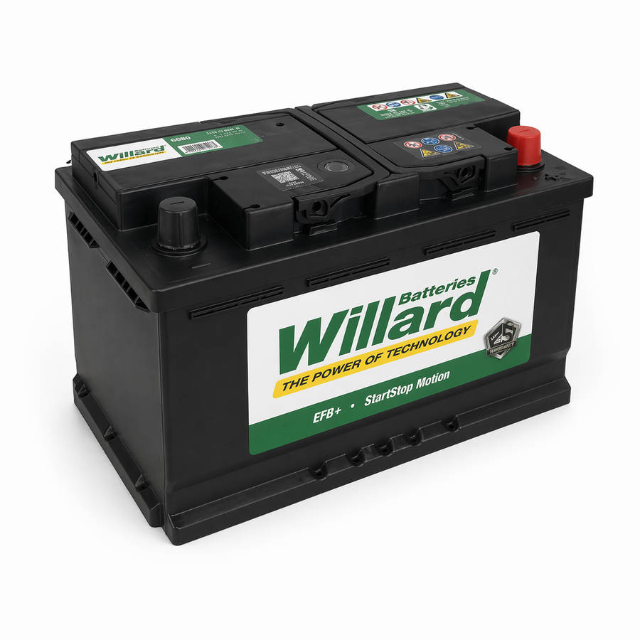 GA078  Willard 668 Battery 12V 80Ah. Price Includes Old Battery or Add R295.