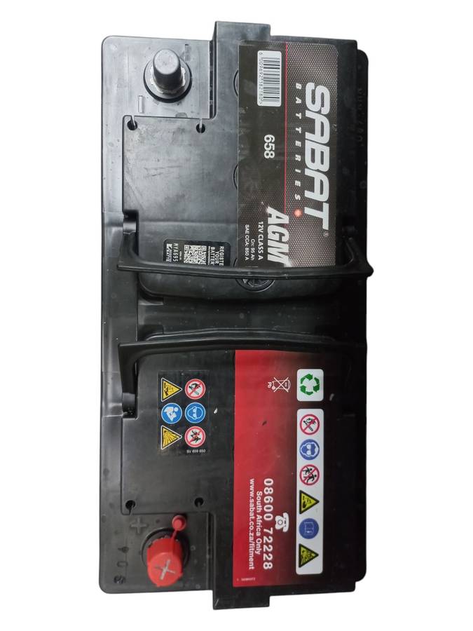 BB028  Sabat 658 - AGM Battery  12 Volt 95 Ah with OLD Battery. Plus R350 without Old Battery