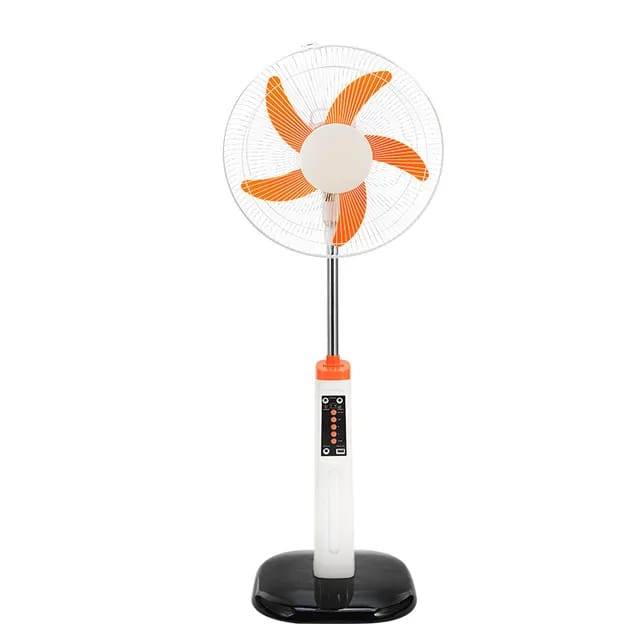 LN050 - SunX  Rechargeable 16" Solar fan. Remote Control. Solar Panel.+ 2 x LED bulbs.USB port