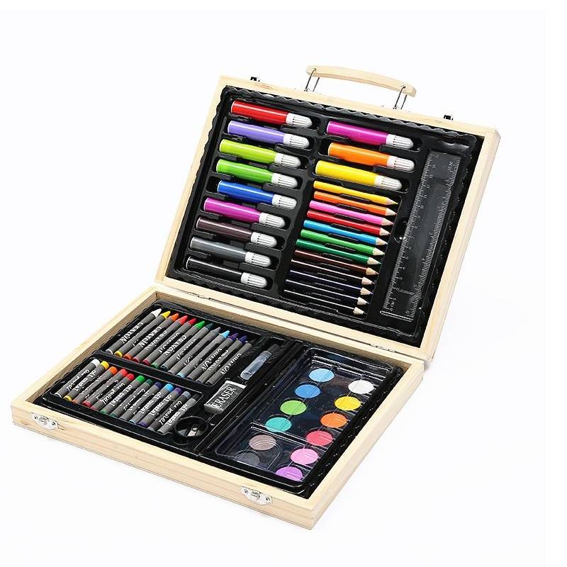 68pcs Kids Art Set with Wooden Box