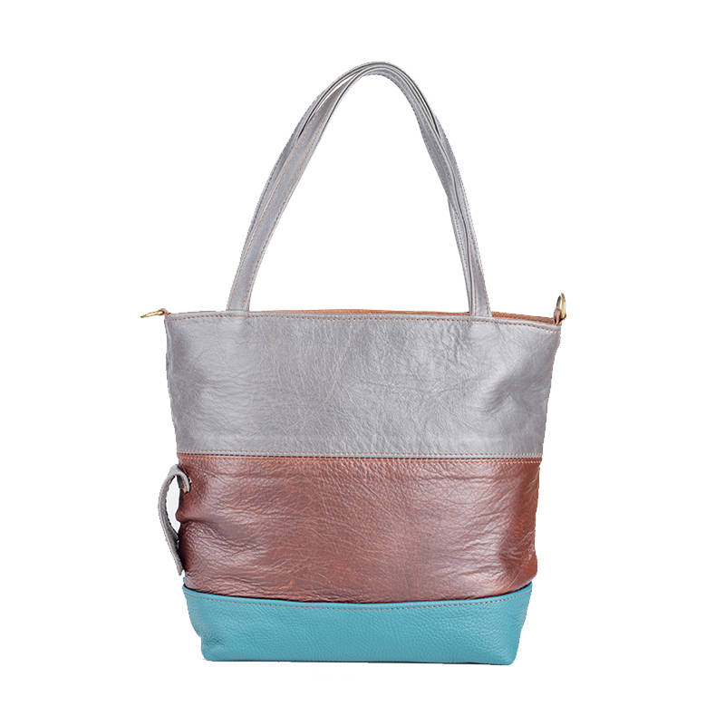 Genuine Leather Bags Two Tone