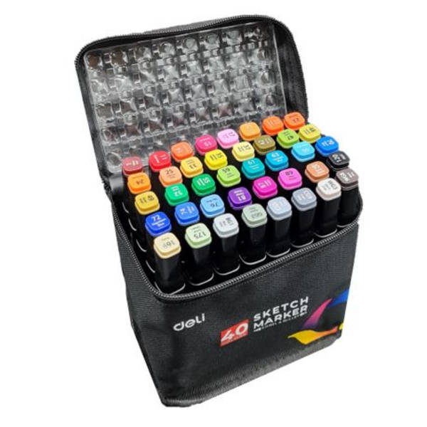 Deli 40 Piece Sketch Color Marker Set
