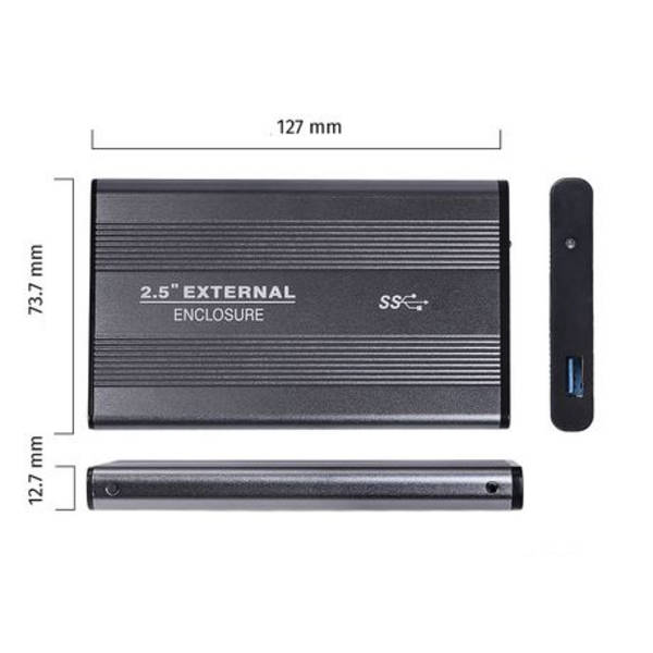 1TB Portable External Hard Drive USB 2.0 - Slim Design