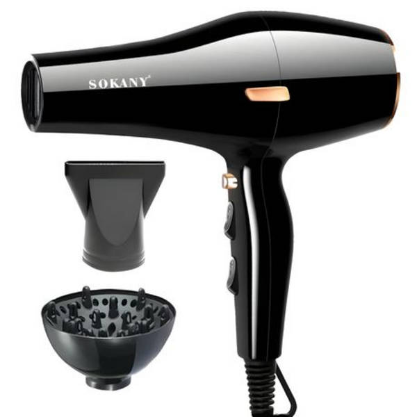 Sokany - Professional 3000W Hair Dryer - With Curling Attachment