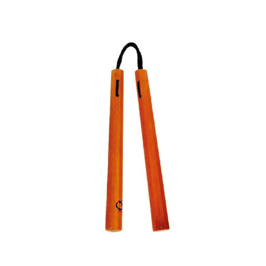 NUNCHAKU BLK OCTAGONAL WOOD CORD 12 - MA-C108