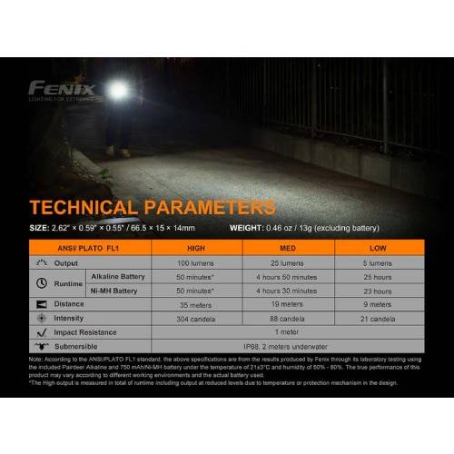 Fenix Flashlight E01 V2.0
