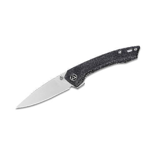 QSP LEOPARD LINER LOCK 14C28N SATIN BLACK MICARTA - QS135-B