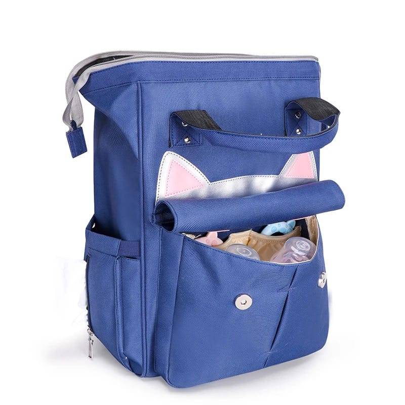 Maternity Baby Waterproof Diaper Travel Backpacks Bag Navy Blue